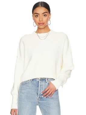 Free People Easy Street Crop Sweater in Moonglow